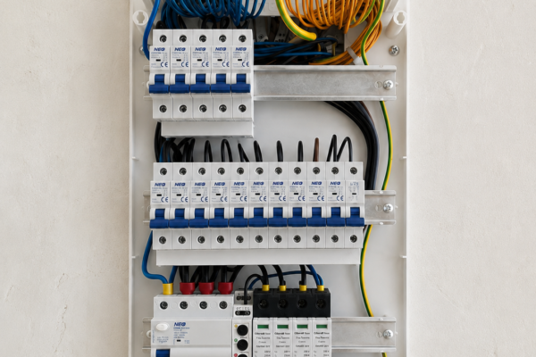 Rozdzielnica elektryczna w budynku mieszkalnym